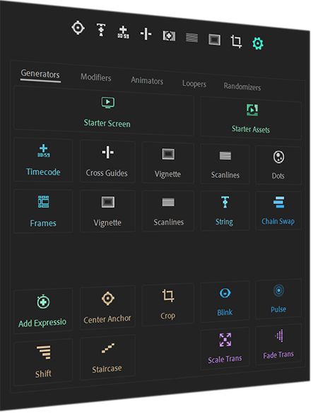 All the tools to generate, animate, and randomize anything in After Effects.